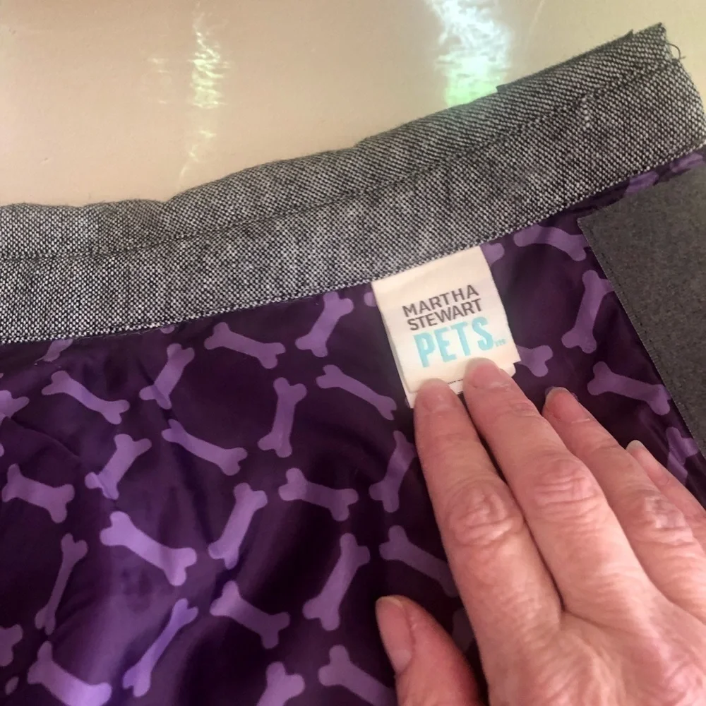 Dog Martha Stewart Jacket with Purple Flower Medium